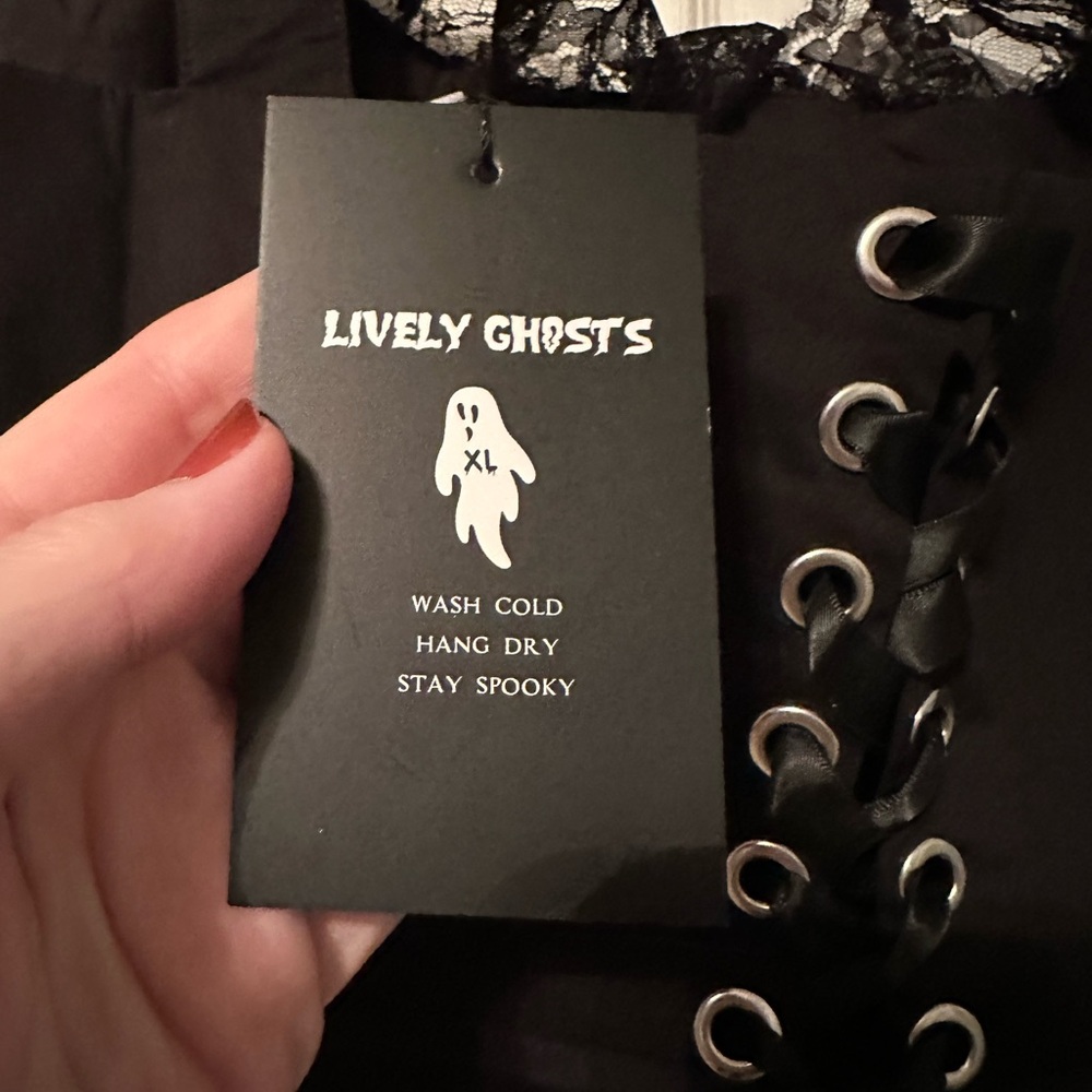 Lively Ghosts Thistlebloom Black Corset-NWT, XL - Picture 6 of 13